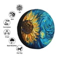 thumbnail image 4 of Yiaed Starry Sunflower Dreamscape Print Print Tire Wheel Cover, tire covers for trailers,rv wheel covers,rv tire covers, camper tire covers,tire covers for cars-14 inch, 4 of 6