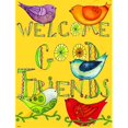 thumbnail image 1 of Carolines Treasures PJC1055GF Welcome Good Friends Inspirational Flag Garden Size, 1 of 3
