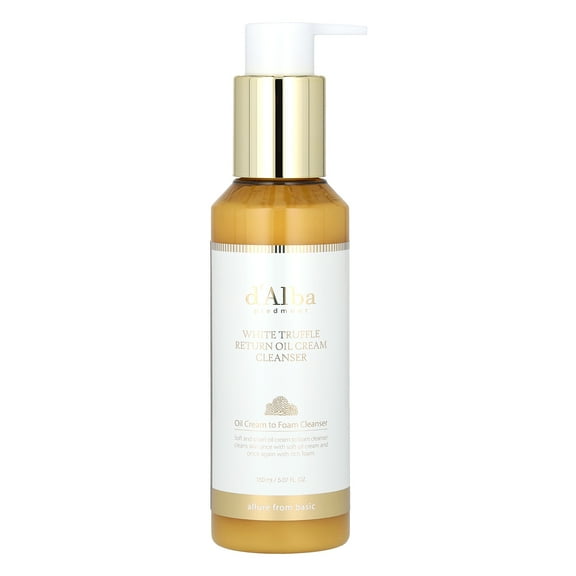 d'Alba White Truffle Return Oil Cream Cleanser, 5.07 fl oz (150 ml)