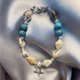 thumbnail image 1 of Xiao Hua Pulsera de cuentas de arroz con concha y colgante de playa, pulsera de cuentas de cristal de concha, estilo C, 1 of 4