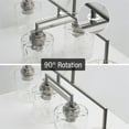 thumbnail image 3 of Kira Home Monroe 28" Linear Kitchen Island Light, Hammered Glass Shades, Rotating Swivel Center Arm, Water Glass, 3 of 9