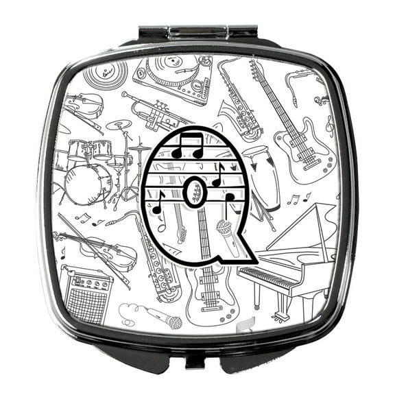 Letter Q Musical Note Letters Compact Mirror