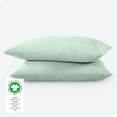 thumbnail image 3 of Bare Home Percale Weave Pillowcase Set - 300 Thread Count - 100% Organic Cotton - Standard, Willow, 3 of 4