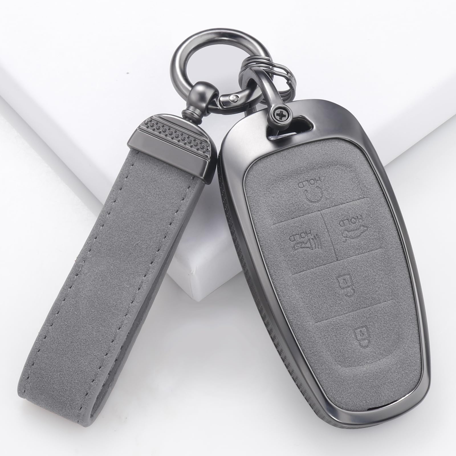 for Hyundai Key Fob Cover, Full Protection Key Case Shell Compatible with 2019 2020 2021 2022 Hyundai Sonata Tucsonn 5 Buttons