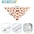 thumbnail image 6 of Dog Bandana 2 Pack,Brown Mushroom Hedgehog Leaf Beige Pattern Bandanas for Dogs,Cat Bandana,Small/ Large Dog Bandana 2 Size,Dog Bandanas, 6 of 6
