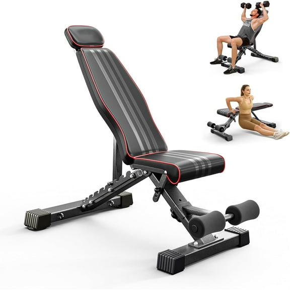 Adjustable/Foldable Weight Bench, 660LBS Home Gym Workout Bench Lifting Sit-up Exercise Bench for Bench Press