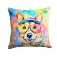 thumbnail image 2 of Corgi Hippie Dawg Fabric Decorative Pillow 14 in x 14 in, 2 of 2