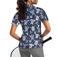 thumbnail image 2 of Whosucclay Sea Turtle Pattern Women Zip Golf Shirts, Quick Dry Women Short Sleeve Golf Shirts Lightweight Moisture Wicking Golf Polo Tops Size X-Small, 2 of 10