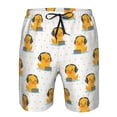 thumbnail image 3 of Fotbe Cute Duck With Headphone Trajes de Baño Estampados para Hombre, Shorts de Verano de Secado Rápido, Ropa de Playa, Bañadores-Large, 3 of 6