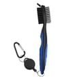 thumbnail image 2 of Cepillo de Palo de Doble Cara, Limpiador de Ranuras de Agarre Antideslizante con Mosquetón, Cepillo de Limpieza Duradero Profesional, Accesorios Azul Soledad Cepillos para palos de golf, 2 of 8