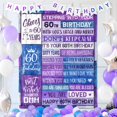thumbnail image 2 of 60th Birthday Gifts for Women Blanket 60th Birthday Decorations Women Men Throw Blanket Happy 60th Birthday Gift Ideas for her Mom Wife (Sixty, 50 x 60 Inch), 2 of 5