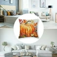 thumbnail image 5 of BANET Fall Pillow Covers Orange Pumpkin Leaves Vase Decorative Outdoor Throw Pillow Covers Thanksgiving Decoration for Home Couch,Set of 2 24x24in, 5 of 7