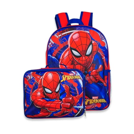 Marvel Spiderman Boys 2 Piece Backpack Lunchbox Set red multi one size