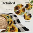 thumbnail image 4 of Sunflower Checkered Body Pillow Cover 20x54, Black Buffalo Plaid Pastoral Flowers Decorative Pillowcase with Zipper, Microfiber Pillow Protector, Soft Breathable Long Lumbar Pillowcases for Women, 4 of 9