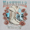 thumbnail image 3 of Nashville TN The Music City Women's Long Sleeve T-shirt Country Cowgirl Boots and Hat, 3 of 7