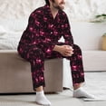 thumbnail image 7 of Wukai Vintage Psychedelic Men's Long Sleeve Pajama Set,Long Sleeve Mens Sleepwear with Pockets & Front Fly-Medium, 7 of 7