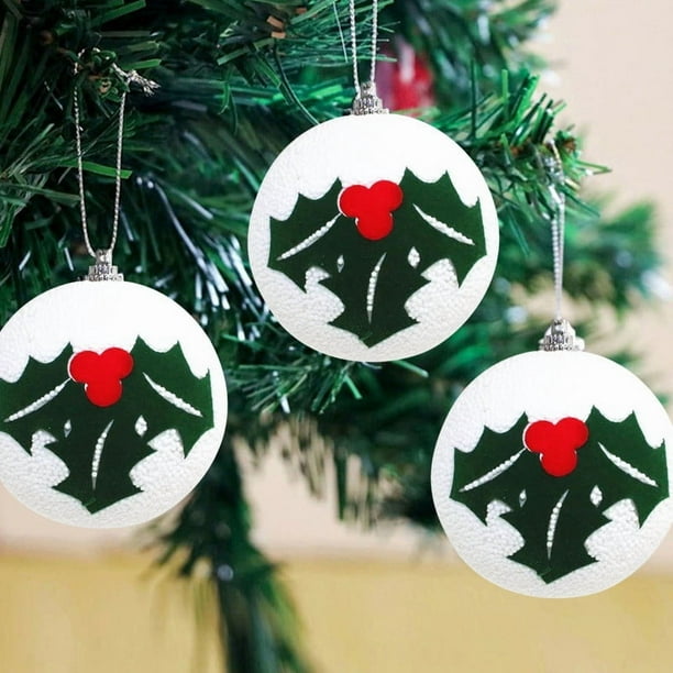 Bolas de espuma navideñas de poliestireno de 8 cm | Decoración casera para el árbol de Navidad con base de adornos | Material de manualidades para centros de mesa festivos de guirnaldas Exposición
