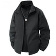thumbnail image 6 of qelini Jackets for Men Windbreaker Big and Tall Long Sleeve Zipper Shirt Outdoor Hiking Collar Pocket Color Block Waterproof Jacket, 6 of 7