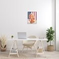 thumbnail image 2 of Stupell Industries Vintage Americana Icon Marilyn over US Flag Novelty Painting Gray Framed Art Print Wall Art, 16 x 20, Design by Chris Consani, 2 of 7