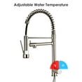 thumbnail image 4 of Spring Design Single Handle Kitchen Sink Faucet With Pull Down Sprayer, Brushed Nickel, 4 of 8