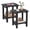 Black, variant on Ayaya 2-Tier Adirondack Side Table, 17" Solid Wood Square End Table, Outdoor Patio Table for Living Room, Porch, Poolside – Weather Resistant Black