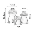 thumbnail image 2 of 3 Pieces Frog Family Figurines Statue Miniature Ceramic Figurine Animal Ornament for Bookshelf Red, 2 of 5
