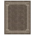 thumbnail image 1 of 7 ft. 6 in. x 9 ft. 9 in. Houston Border Indoor Outdoor Rug, Brown, 1 of 5
