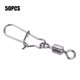 thumbnail image 1 of Broche giratorio 50 piezas giratorio de pesca accesorio de pesca giratorio antideformación de alta resistencia para amantes de la pesca el mejor regalo Pescador Fugacal Otros, 1 of 8