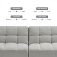 thumbnail image 4 of Mopio Aaron Twin Futon Sofa Split Back Design 77.5" Light Gray Fabric, 4 of 9