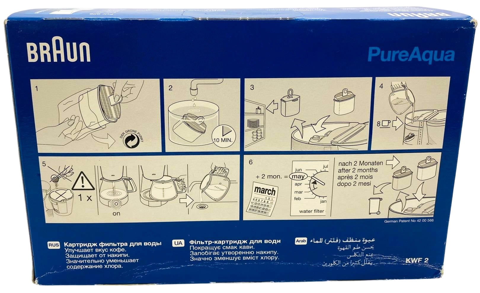 3112770, Brita Coffee Maker Water Filter, KWF2, fits Braun 3123, 3066, 3067