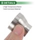 thumbnail image 5 of Rebajas Únicas 25mm x 38mm Codo de Reducción Concéntrica de Tubo de Escape Mandrel Adaptador de Tubo de Acero Inoxidable 201 1.26 pulgadas Tono Plateado, 5 of 7