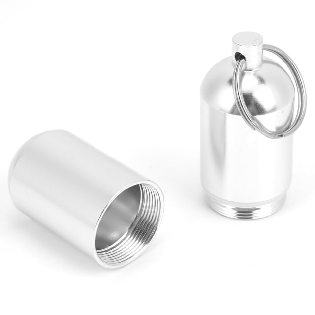 Aluminium Pill Box, Waterproof Pill Box Organizer Portable for Pills for Vitamin E for Cod Liver Oil for Capsules
