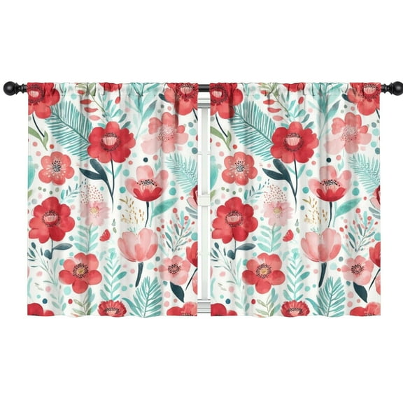 Blackout Kids Curtains,Pioneer Flower Childrens Insulated Curtains Set Of 2,Bedroom Essentials,Toddler Room Decor 42x54in(106x137cm)