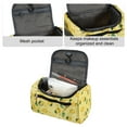 thumbnail image 4 of Unique Bargains 1 Pcs Travel Makeup Bag Travel Toiletry Organizer Makeup Brush Holder Waterproof Oxford Cloth Yellow, 4 of 6
