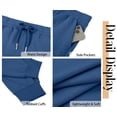 thumbnail image 5 of Fantaslook Scubaknit Pants for Women Elastic Waist Drawstring Tapered Lounge Pants with Pockets Casual Joggers, 5 of 8