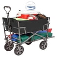 thumbnail image 2 of Mac Sports Double Decker Wagon: Black - Collapsible Outdoor Utility Garden Cart, 150 Lb Capacity, 32.5 x 17.5 x 10.5", 2 of 5