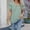 Mint Green Tops, variant on Casual T-Shirts For Women Summer Solid Color Crew Neck Hollow Double Layer Short Sleeve T Shirt Tops Features: Trendy Dailywear