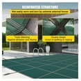 thumbnail image 3 of Pool Cover 14x26 ft Rectangular, Winter Inground Pool Cover, Triple Stitched PP Mesh, Safety Cover w/Installation Hardware - Green, 3 of 7