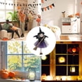 thumbnail image 7 of Halloween Witch Doll Decor with Broomstick for Indoor Outdoor Party Decoration, 9.4 Inch Hanging Witch Figurine for Home Display (Purple), 7 of 7