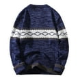 thumbnail image 2 of Akiihool Sweaters for Men Men's Quarter Zip Sweater Slim Fit Crewneck Classic Soft Knitted Sweaters (Blue,3XL), 2 of 5
