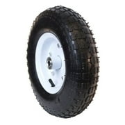 ALEKO WAP10 Pneumatic Turf Replacement Wheel for Wheelbarrow 10 Inch Air Filled Turf Tire for