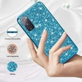 thumbnail image 2 of Phone Case for Samsung Galaxy S20 FE Case Glitter Sparkle Gold, Samsung S20 FE 5g Case Silicone Anti-Fingerprint Glamorous Bling Shiny Cover Thin (Blue), 2 of 14
