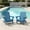 Navy, variant on Set of 2 Folding Adirondack Chairs with Ottoman, HDPE Patio Seating, Teak