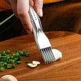 thumbnail image 6 of Stainless Steel Shred Silk Knife Vegetable Cutter, Kitchen Tool for Scallion Chopping Multi-Function Food Prep, 6 of 9