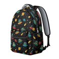 thumbnail image 2 of Alien and Meteor Black Pattern Backpack for School, Cute School Bag with Adjustable Shoulder Straps and Padded Back, 15.3"x11"x7.1", 2 of 5