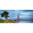 thumbnail image 2 of Crane, Rita 14x8 Gold Ornate Wood Framed with Double Matting Museum Art Print Titled - Golden Gate Bridge I, 2 of 4