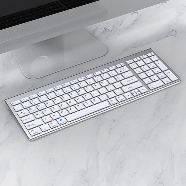 Teclado inalámbrico Yotijar 104 teclas USB 3.0 5.0 Plata