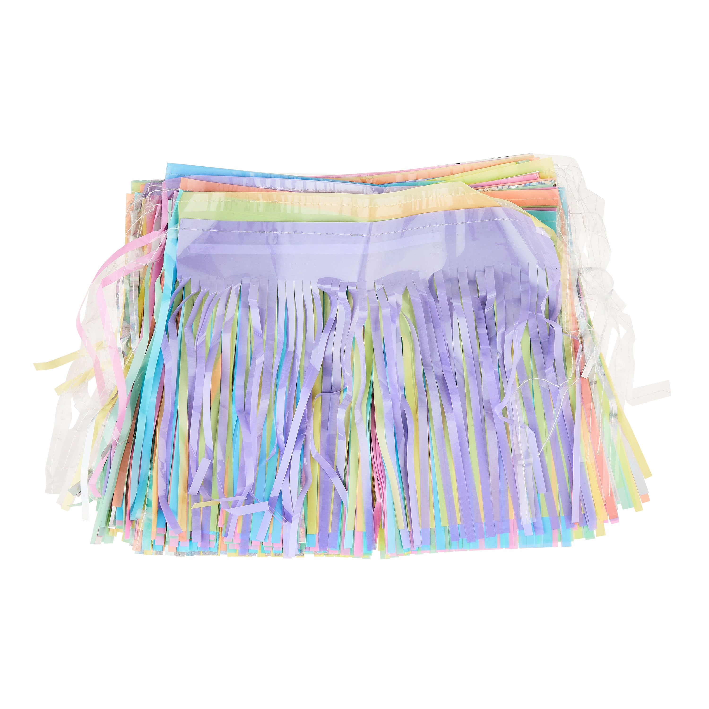 Pastel and Iridescent Foil Fringe Banner Backdrop Kit, 9 Pieces, by Way To Celebrate