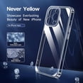 thumbnail image 5 of for iPhone 14 Pro Case，with 2 Screen Protector，Full Camera Protection [Non-Yellowing] Slim Shockproof Bumper Cover，Anti-Scratch Clear Back iPhone 14 Pro Phone case 6.1 inch (Clear)……, 5 of 13