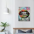 thumbnail image 4 of RUIYC Abstract Women Lips Wall Art Canvas Prints Colorful Poster Prints Street Art Wall Decor Pictures for Living Room Bedroom Home Decor, 4 of 5